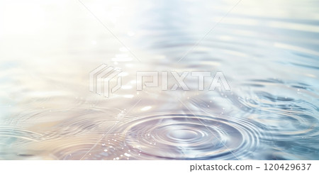 Banner with Calming Water Ripple Background for Medical and Spa Themes 120429637
