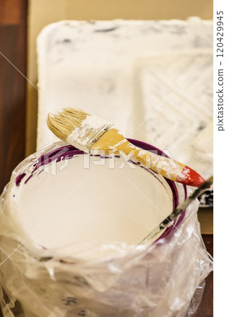 White paint with essentials equipment White paint with essentials equipment 120429945