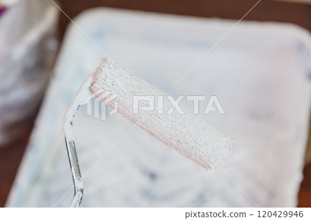 White paint with essentials equipment 120429946