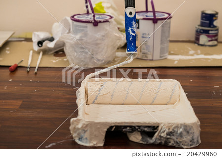 White paint with essentials equipment White paint with essentials equipment 120429960