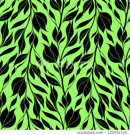 simple seamless pattern of black flowers on a green background, texture, design simple seamless pattern of black flowers on a green background, texture, design 120430330