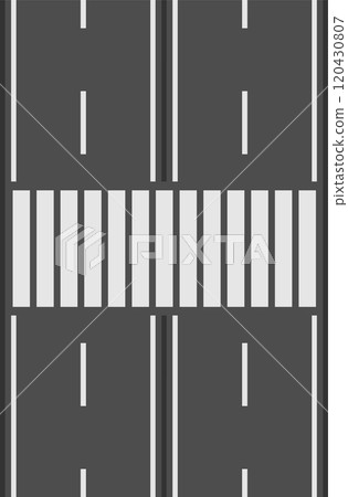 Safe pedestrian crossing on a busy city street with clear road markings for commuters and pedestrians 120430807