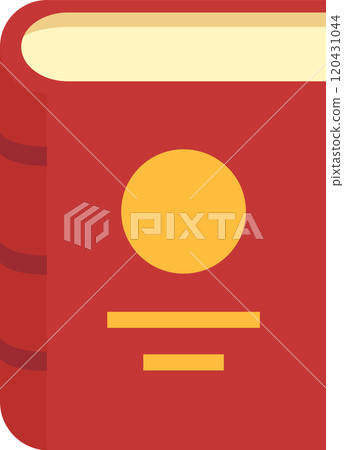 Red passport with golden circle and lines, symbolizing international travel and identity verification for tourism and business purposes 120431044