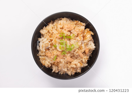 烤鮭魚、鱈魚子、米飯 120431223