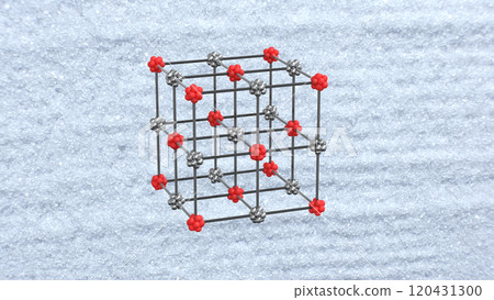 Crystal Lattice Salt 3D Illustration. 120431300