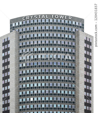 The Crystal tower a contemporary office building in the business district of Amsterdam, The Netherlands 120431837