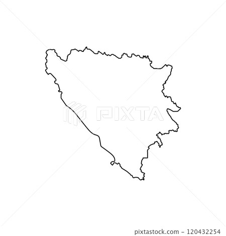 Bosnia Herzegovina Map Icon 120432254