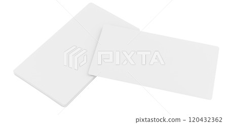 Stack of blank business cards or empty white cards. 3D rendering Stack of blank business cards or empty white cards. 3D rendering 120432362