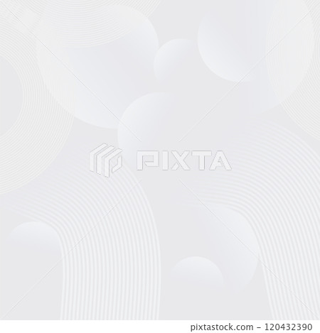 Vector white geometric abstract texture overlap layer on bright space. Lines effect decoration for banner. Graphic design circles elements 120432390