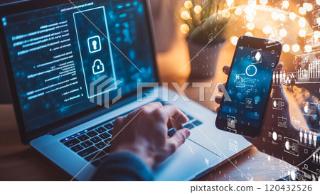 技術互動場景,使用者使用多種設備的生態系統 技術互動場景,使用者使用多種設備的生態系統 120432526