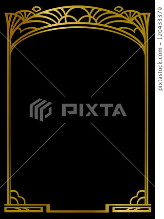 Retro Art Deco Frame 06 (Gold) 120433379