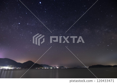 Spring starry scenery in Setouchi: Rising Scorpio and the Summer Triangle Spring starry scenery in Setouchi: Rising Scorpio and the Summer Triangle 120433471