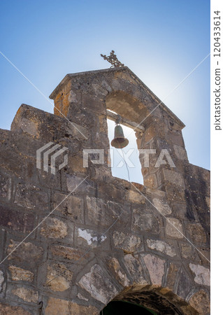 Vertical macro view of San Rafael Chapel in Salta, Argentina Vertical macro view of San Rafael Chapel in Salta, Argentina 120433614