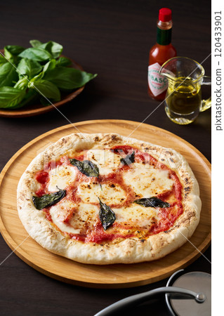 Freshly baked Margherita 120433901