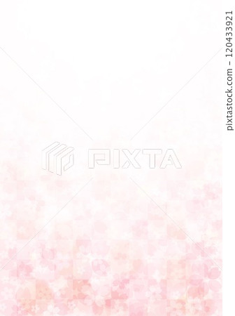 日本紙和櫻花上的方格圖案 120433921