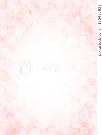 日本紙和櫻花上的方格圖案 120433922