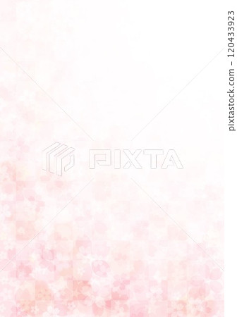 日本紙和櫻花上的方格圖案 120433923