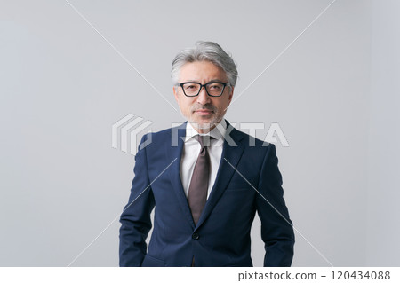 White-haired man in a suit White-haired man in a suit 120434088