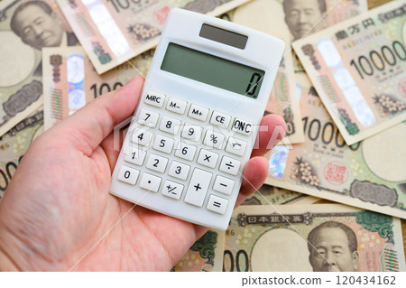 Calculator and money 120434162