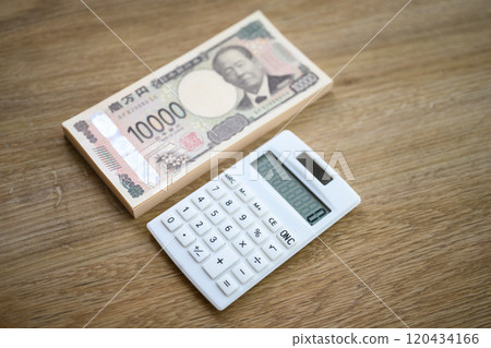 Calculator and money 120434166