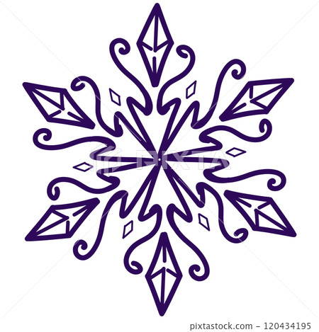 Purple lace-like snow illustration 120434195