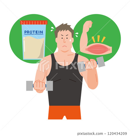 Man doing strength training 120434209