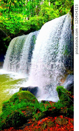Landscape with a waterfall Landscape with a waterfall 120434323