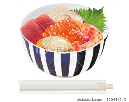 Seafood bowl (striped bowl) with disposable chopsticks Seafood bowl (striped bowl) with disposable chopsticks 120434343