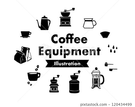 Coffee utensils illustrations 120434499