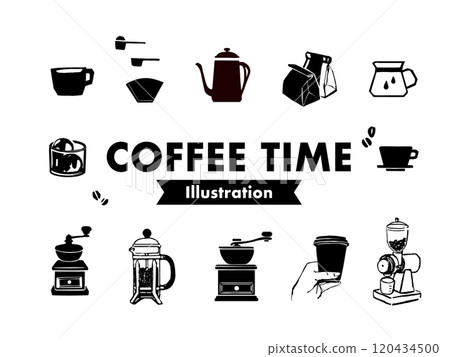 Simple coffee illustration set 120434500