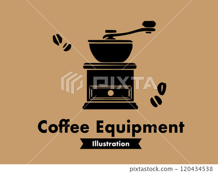 Simple retro coffee illustration. 120434538