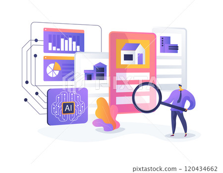 AI-Driven Property Sourcing abstract concept vector illustration. 120434662