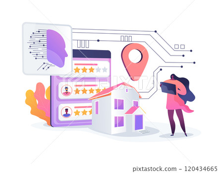 AI-Analyzed Customer Feedback abstract concept vector illustration. 120434665