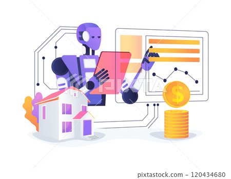 AI-Optimized Pricing Strategies abstract concept vector illustration. 120434680