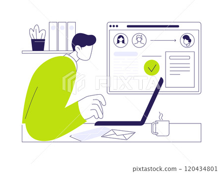 Prepare adoption legal documents abstract concept vector illustration. 120434801