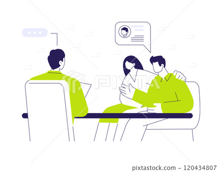 Contact adoption service provider abstract concept vector illustration. 120434807