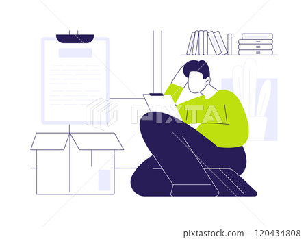 Eviction notice abstract concept vector illustration. 120434808