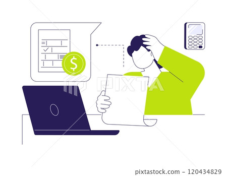 Penalty notice mail abstract concept vector illustration. Penalty notice mail abstract concept vector illustration. 120434829