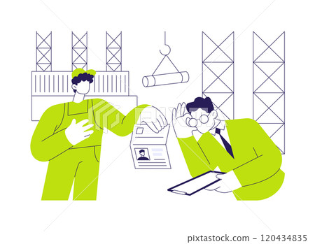 Immigration inspection abstract concept vector illustration. 120434835