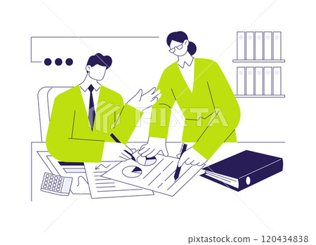 State audit inspection abstract concept vector illustration. 120434838
