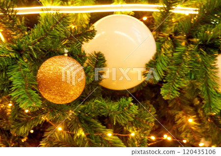 Christmas background with tree branches Christmas background with tree branches 120435106