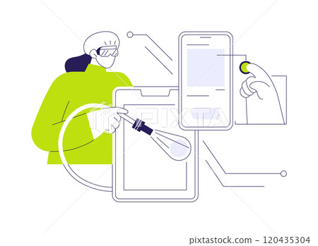 Touch screen integration abstract concept vector illustration. 120435304