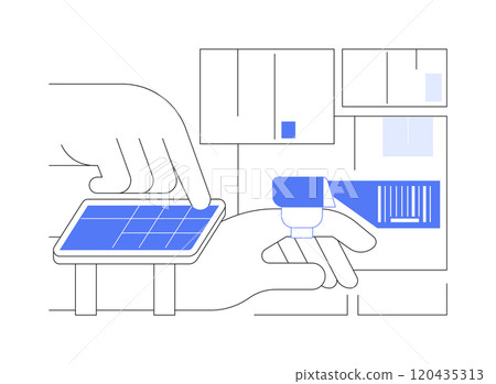 Ring scanner isolated cartoon vector illustrations. Ring scanner isolated cartoon vector illustrations. 120435313