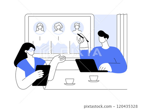 Data collection software isolated cartoon vector illustrations. 120435328