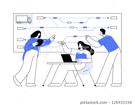 Big data in transportation isolated cartoon vector illustrations. Big data in transportation isolated cartoon vector illustrations. 120435330