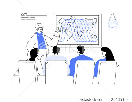 Big data in climate change isolated cartoon vector illustrations. Big data in climate change isolated cartoon vector illustrations. 120435334