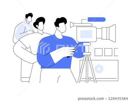 Digital video production isolated cartoon vector illustrations. Digital video production isolated cartoon vector illustrations. 120435364
