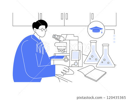 Medical laboratory technician isolated cartoon vector illustrations. Medical laboratory technician isolated cartoon vector illustrations. 120435365
