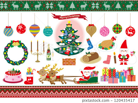 Christmas illustration set 202401 120435417