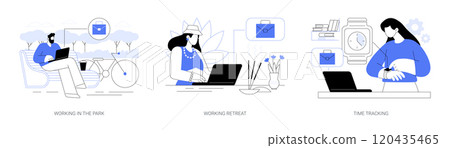 Digital nomad isolated cartoon vector illustrations se Digital nomad isolated cartoon vector illustrations se 120435465